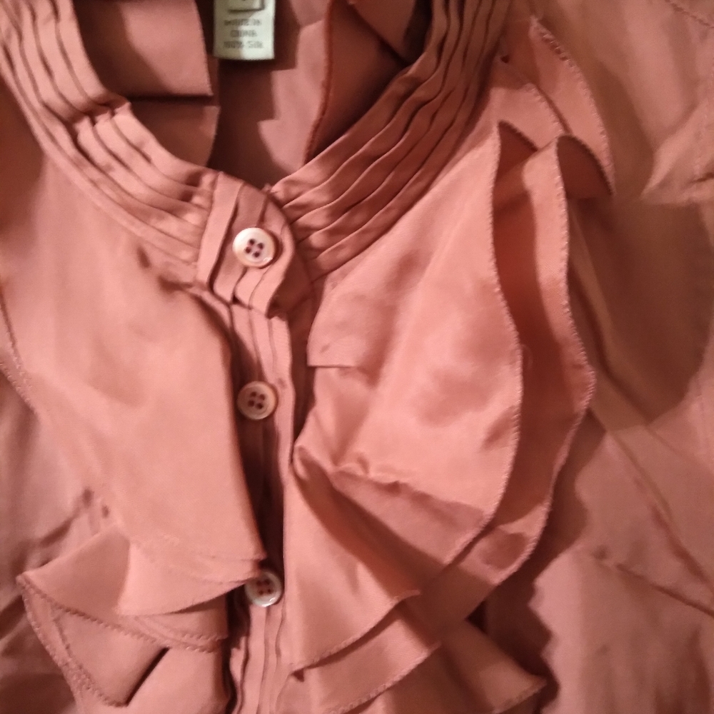 J Crew 100% Silk Top Size Medium